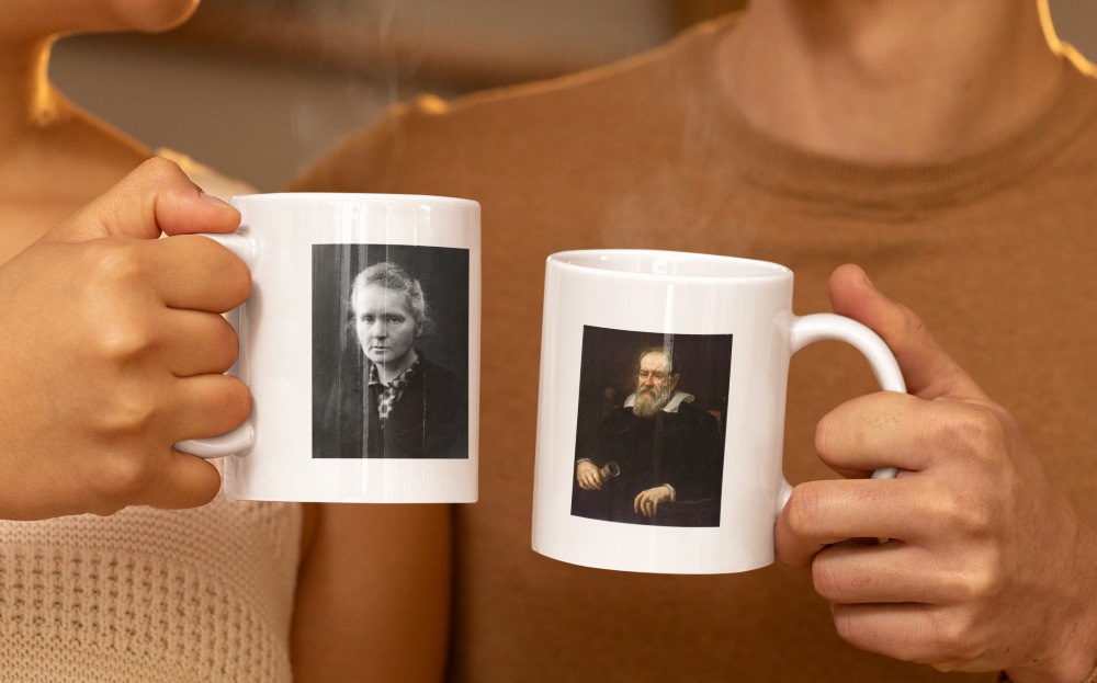 Scientist Portrait Coffee Mugs